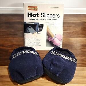 Hot Blue Microwavable Slippers - Size Medium Fast Shipping Never Have Cold Feet